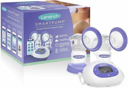Lansinoh Electric Double Breast Pump Affinity Battery and Electric BPA Free Purple 150ml
