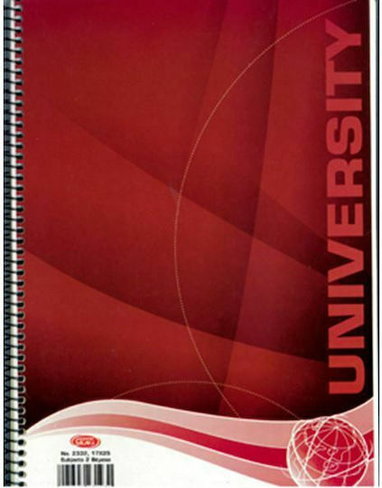 Skag Спирал Тетрадка На райета B5 80 Листа 2 Теми University Abstract 1бр (Различни цветове)