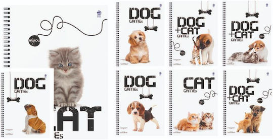 Neohart Spiral Caiet Cu dungi A4 90 de Foi 3 de Subiecte Cuties 1buc (Diverse modele/culori)