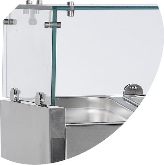 Tefcold Tiefkühlvitrine Tischgerät mit Kapazität 5x1/4 GN 120x33.5x22.5cm