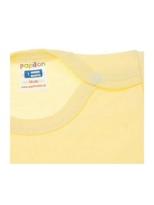 Papillon Kids Baby Bodysuit Underwear Set Short-Sleeved Yellow