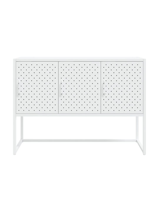 Metallic Buffet Λευκό L105xW35xH75cm