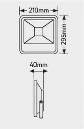 Geyer Rezistent la apă Proiector LED 30W Alb Cald 3000K IP65