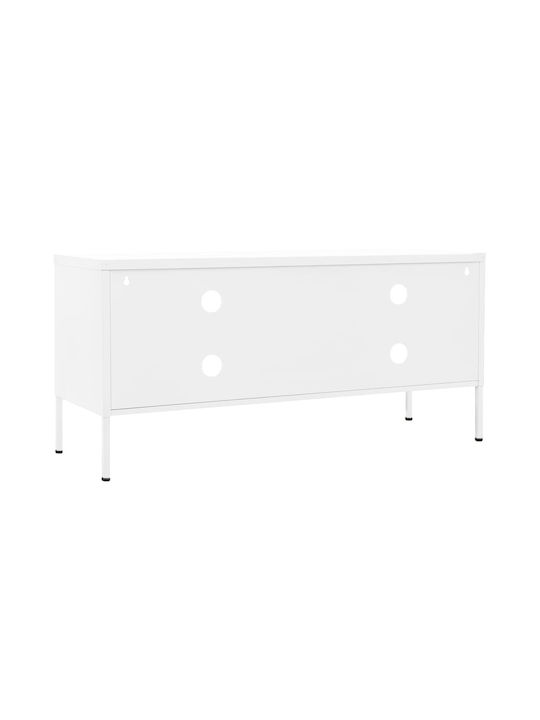 Stand TV Metalic Alb L105xA35xÎ50cm