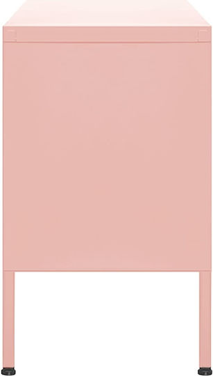 Metal Pink TV Stand L105xD35xH50cm 336229