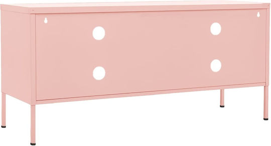 Metal Pink TV Stand L105xD35xH50cm 336229