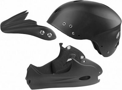 M-Wave All-In-1 Volles Gesicht Fahrradhelm Abfahrtslauf Schwarz