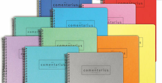 Neohart Σπιράλ Τετράδιο Ριγέ Β5 60 Φύλλων 2 Θεμάτων Comentarius (Διάφορα Χρώματα)