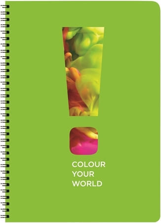Neohart Spiral Notebook Ruled A4 60 Paper Sheets 2 Subjects Colour Your World (Various Designs or Colours)