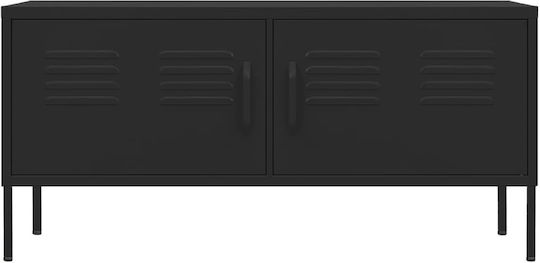 Mobilier Stand TV Metalic Negru L105xA35xÎ50cm