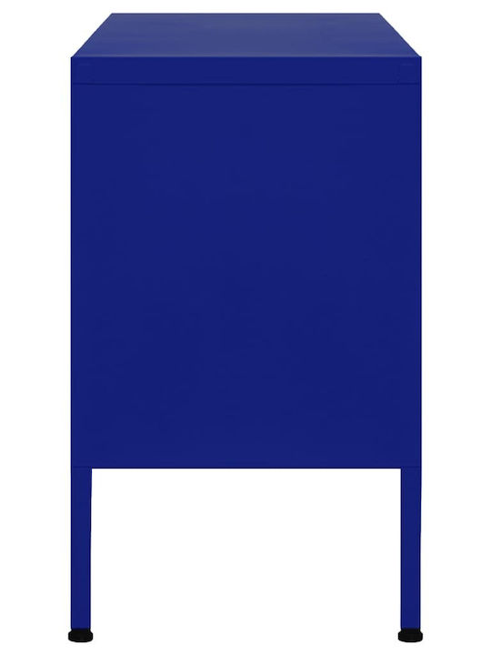 TV-Ständer Mit Metall Nautisch Blau M105xP35xH50cm