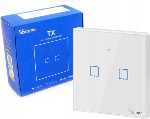 Sonoff TX T1 Recessed Touch Wall Switch Wi-Fi Lighting Two-Way with Frame Medium White