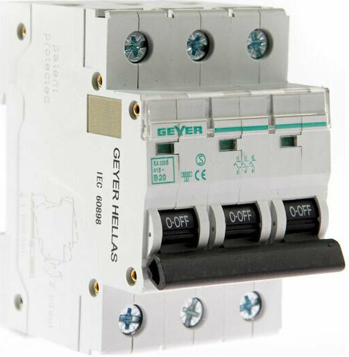 Geyer Automatic Circuit Breaker 20A Triple-pole AC EA320B