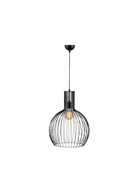 Fellini Pendant Light Single-Light Grid for Socket E27 Black