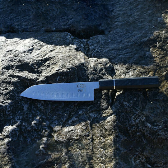 Kiro Yogan Нож Santoku от Дамаска Стомана 18см