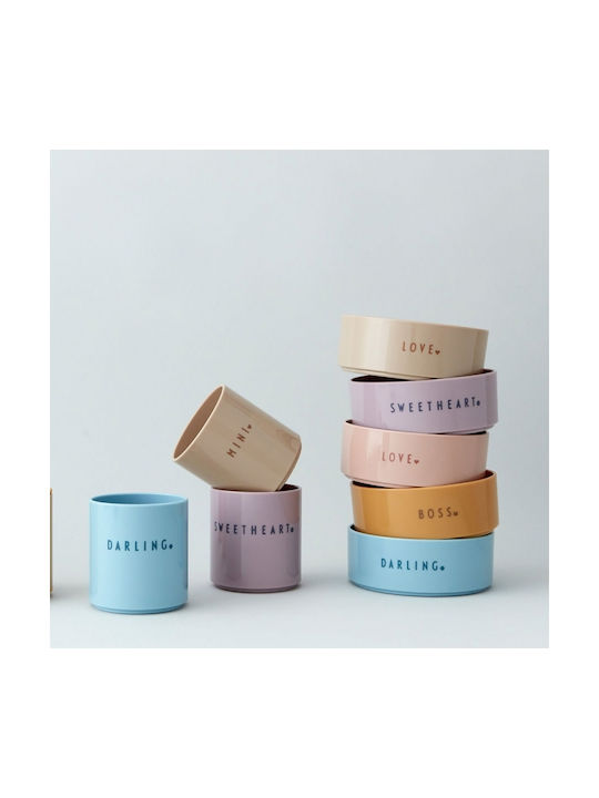 Design Letters Darling Μπωλ Σερβιρίσματος Δημητριακών Στρογγυλό Πλαστικό Μπλε με Διάμετρο 11εκ.