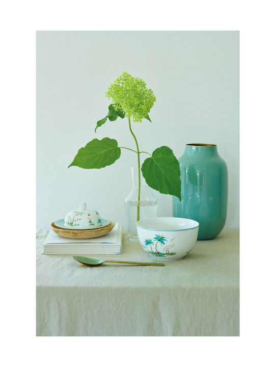 PiP Studio Jolie Flowers Cereal Serving Bowl Round made of Porcelain Blue with Diameter 12cm