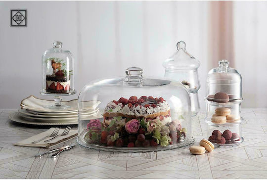 Espiel Glass Dessert Tower Stand with 3 Tiers Villa Patisserie Transparent Ø10cmxY21.9cm 8.2x8.2x21.9cm