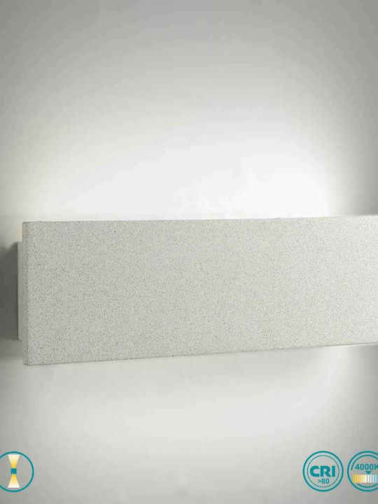 Fan Europe Parker Wandmontierte Außenbeleuchtung Deckenleuchte IP65 8W mit Natürliches Weiß Licht Doppelstrahl 30x10.2x4.5cm