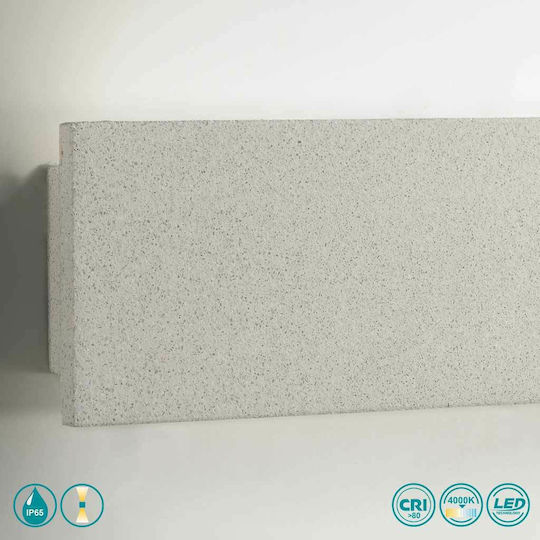 Fan Europe Parker Стенна Външна Таванна Лампа LED IP65 30W с Естествено Бяло Светлина Двоен Лъч 10.2x10.2x4.5см