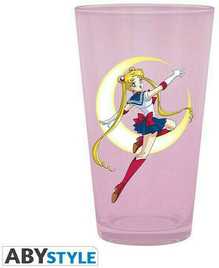 Abysse Sailor Moon Glass Water made of Glass in Pink Color 500ml 1pcs