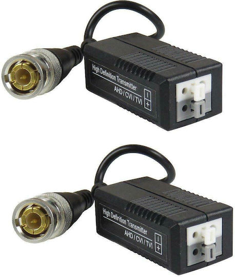 Balun video pentru sisteme CCTV Black FTT10-016