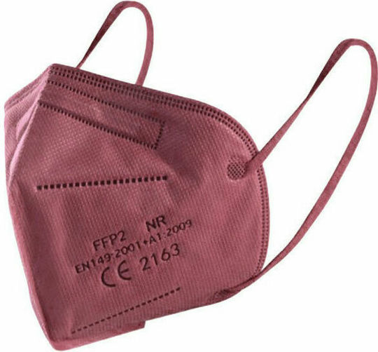 Famex Particle Filtering Half Mask FFP2 NR Protective Mask FFP2 Maroon 1pcs