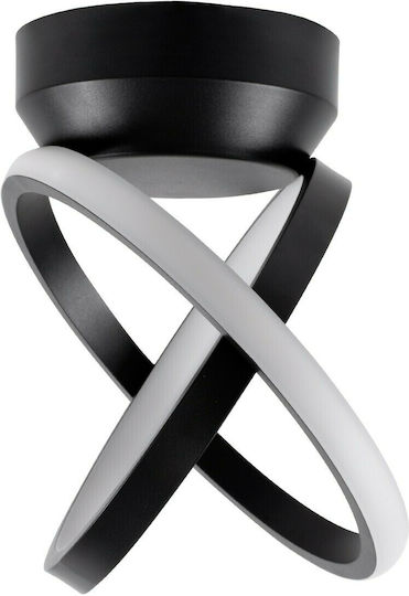GloboStar Amelia Ceiling Mount Light 24.5cm Black with Integrated LED and Remote Control