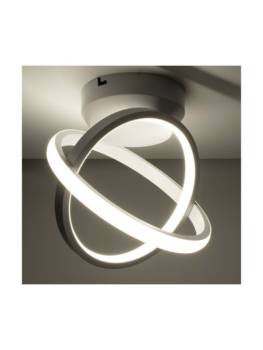 GloboStar Amelia Ceiling Mount Light 16cm White with Integrated LED and Remote Control