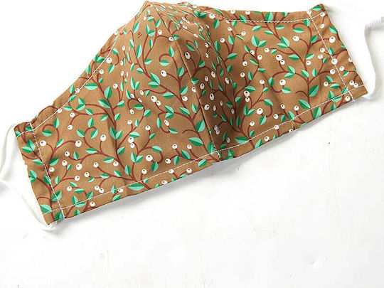 Eco Chic Face Cover Mască de protecție Țesătură Maro M20 1buc
