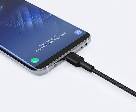 Aukey Braided USB 3.2 Cable USB-C male - USB-A Μαύρο 2m CB-CA2