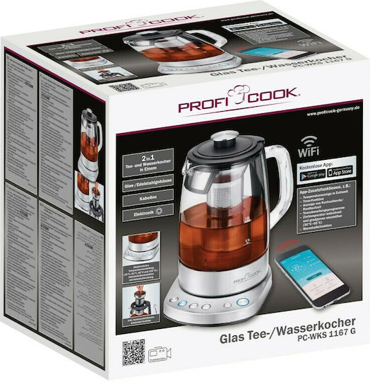 Profi Cook PC-WKS 1167G Електрическа Кана 1.5л 2200W Сива