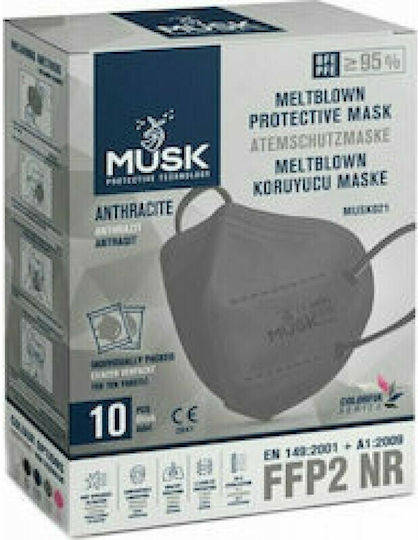 Musk Meltblown Protective Schutzmaske FFP2 Gray 10Stück