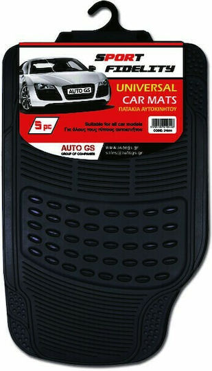 Auto Gs Σετ Μπροστινά και Πίσω Πατάκια Universal 5τμχ Μαύρα