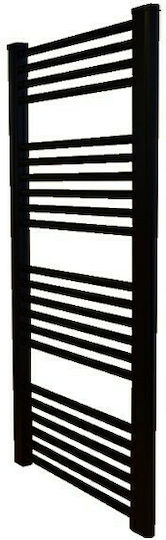 Bathroom Radiator Towel Rail Round Splendid 600x1200 784 Kcal H Black Straight