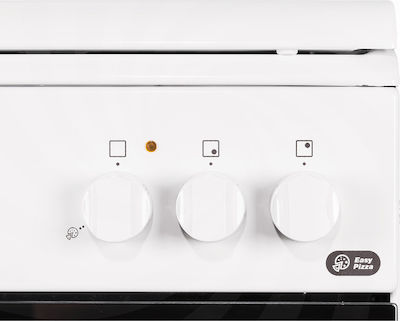 Zanussi ZCE550G1WA Κουζίνα 54lt με Εμαγιέ Εστίες Π50εκ. Λευκή
