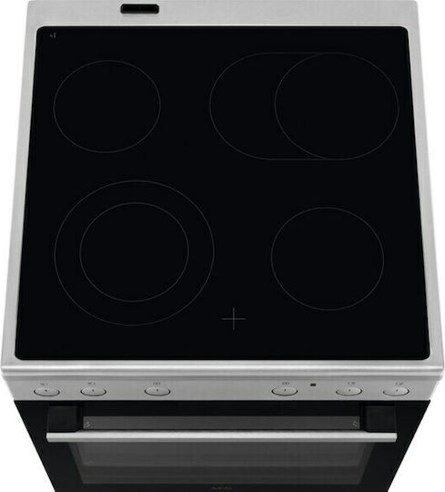 AEG Κουζίνα 73lt με Κεραμικές Εστίες Π59.6εκ. Inox