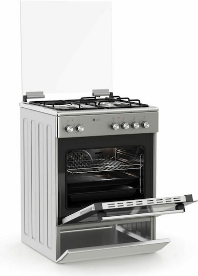 Thermogatz TGS 3521 IX Готварска печка 60лт с газови и електрически котлони Ш60см. Inox