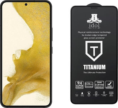 Idol 1991 Titanium 0.2mm Full Glue Full Face Tempered Glass Black (Galaxy S22+ 5G) 8304941