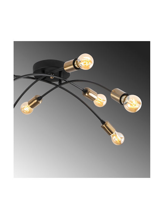 Opviq Banana Ceiling Mount Light 79cm Black with Socket E27