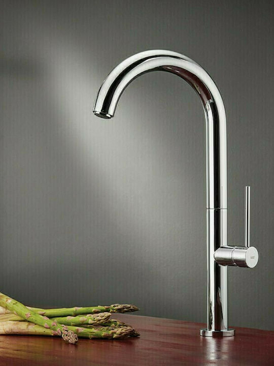 Eurorama 702515 Tall Kitchen Faucet Counter Inox Silver