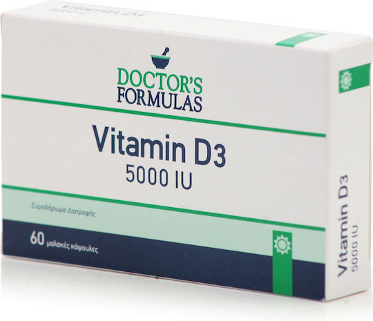 Doctor's Formulas Vitamin D3 Vitamin for Immune System Boost & Bone Health 5000iu 60 softgels