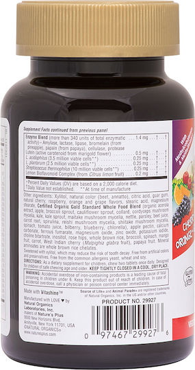 Nature's Plus Animal Parade GOLD Multivitamin für Stärkung des Immunsystems Kirsche Orange Traube 60 Kautabletten