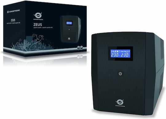 Conceptronic ZEUS04E UPS Linie-interaktiv 2200VA 1320W mit 6 IEC Steckdosen