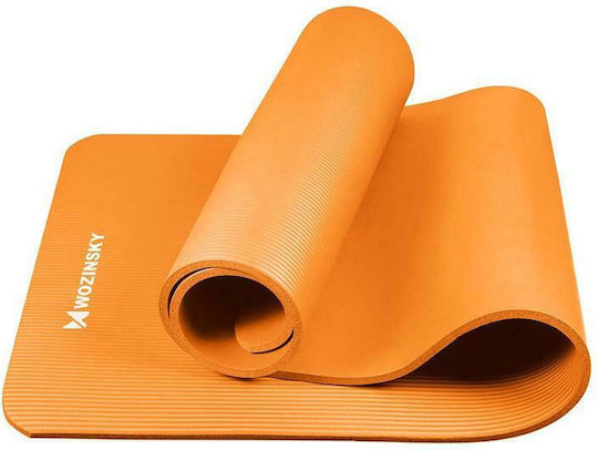 Wozinsky Wozinsky Exercise Mat Orange with Carry Strap (181x61x1cm)
