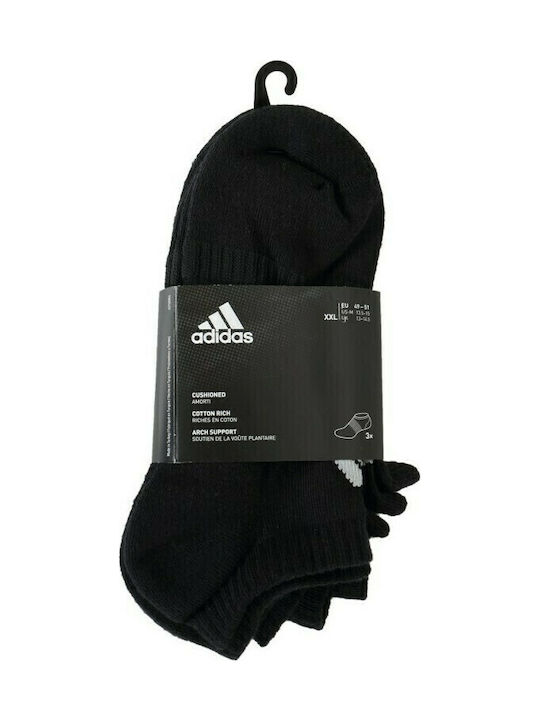 adidas Originals Αθλητικές Κάλτσες Μαύρες 3 Ζεύγη