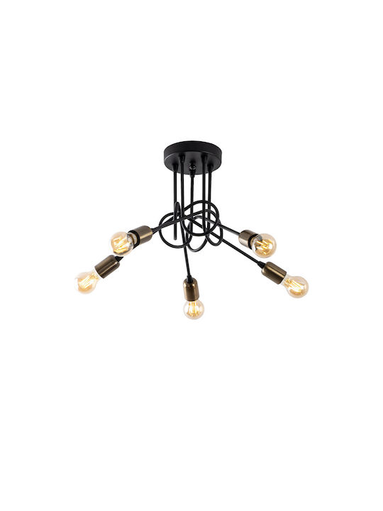 Viraj Modern Metal Ceiling Light with Socket E27 46pcs Black