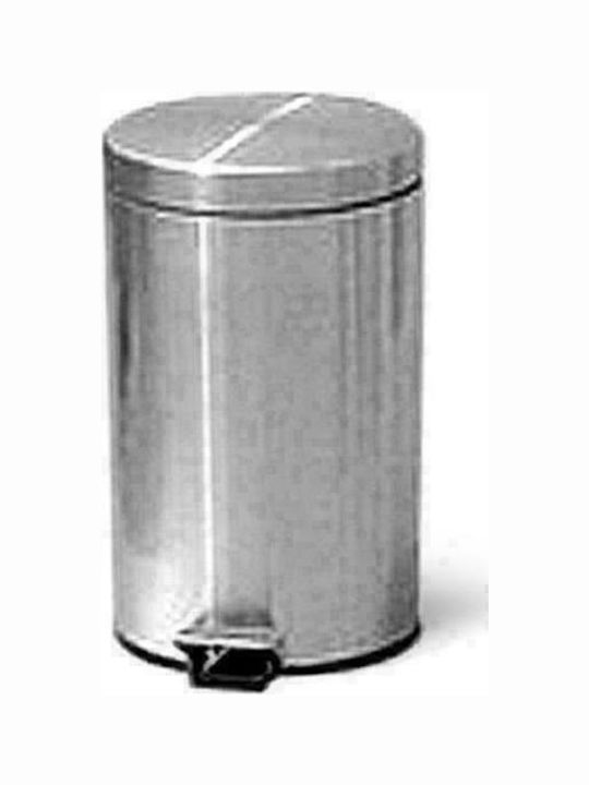 Delta Cleaning ΚΑ12Γ Inox Καλαθάκι Μπάνιου 12lt Ασημί