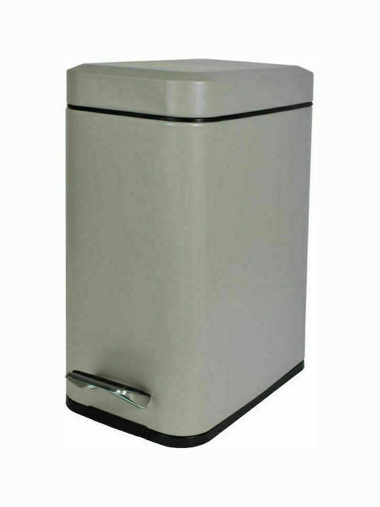 Estia Inox Bathroom Basket Soft Close 5lt Beige