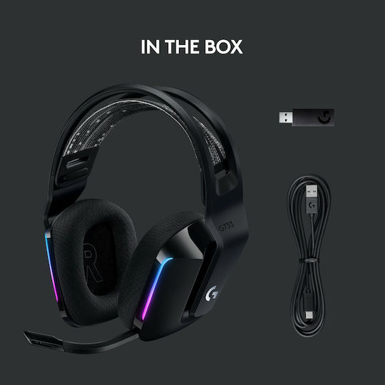 Logitech G733 Wireless Over Ear Gaming Headset with Connection USB